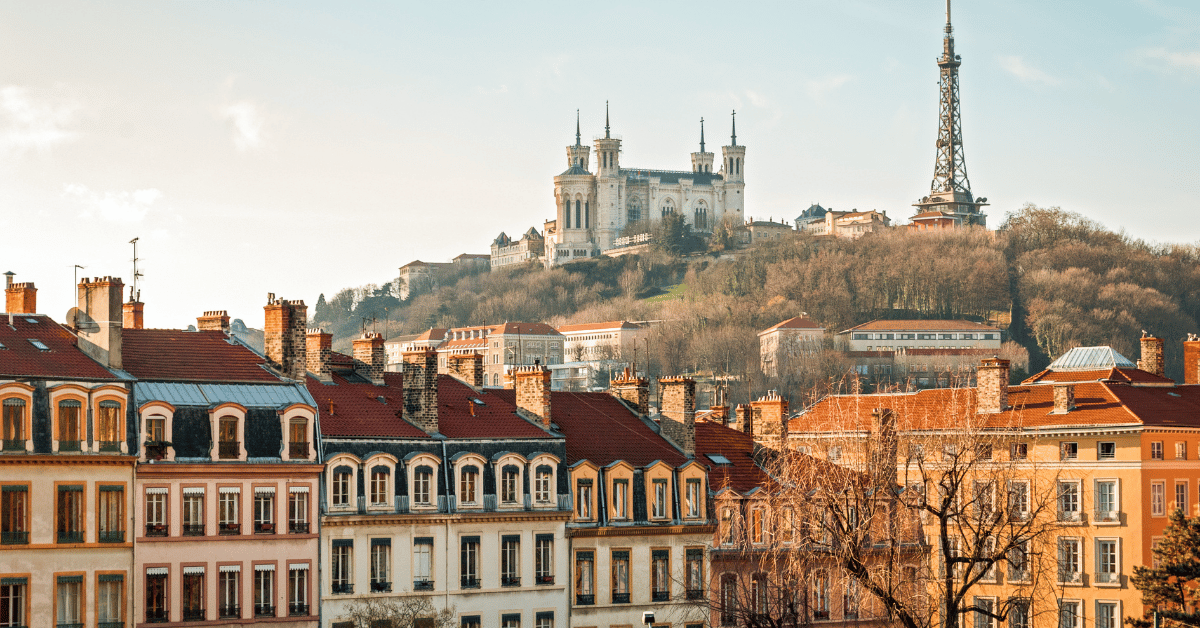 Vue ville de Lyon et Fourvière